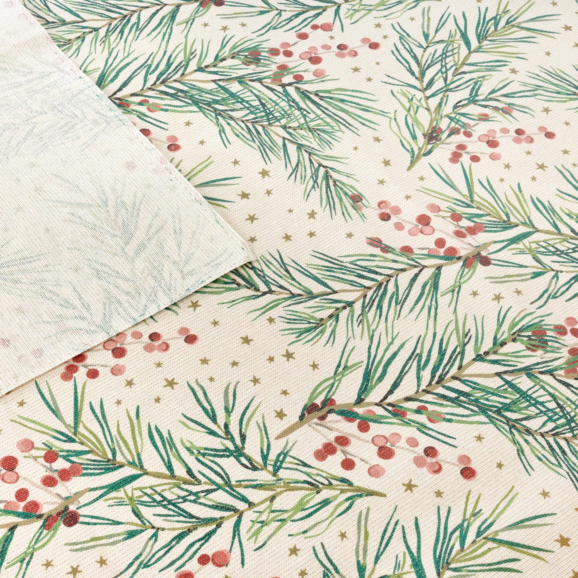 Belum | Weihnachten Tischdecke, 140 x 140 cm, Harz, schmutzabweisend, Modell Merry Christmas 30 Lurex