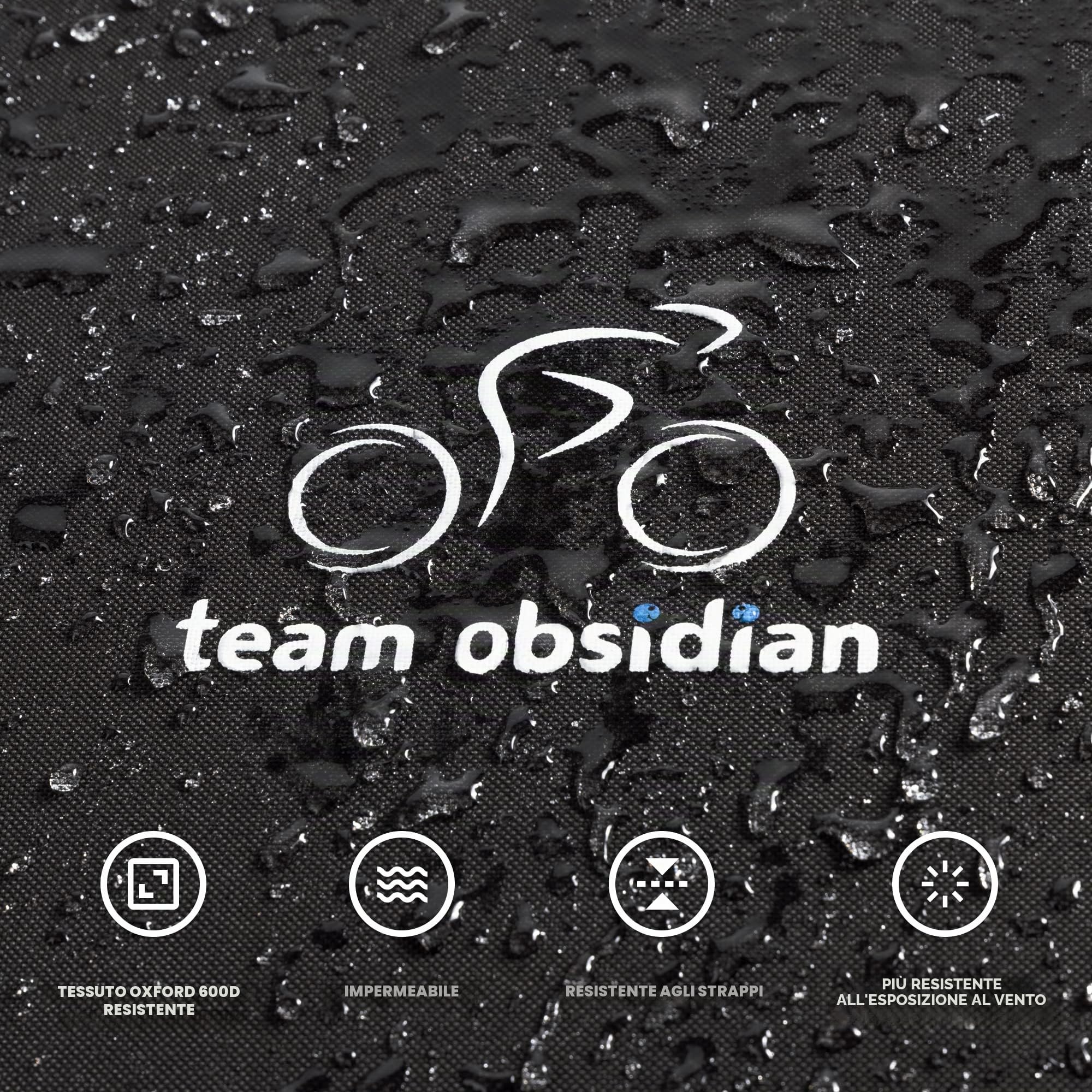 TeamObsidian Telo Copri Bicicletta da Esterno Impermeabile - Telo Copri Bici 600D - Copribiciclette da 1 a 3 Biciclette - Copribicicletta per Viaggio Trasparente - Copertura Biciclette per Esterno