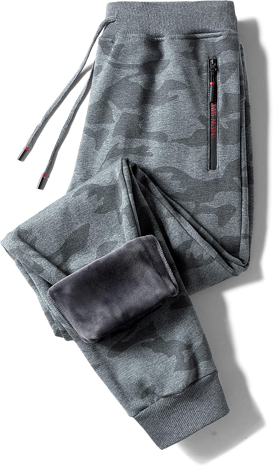 Kisonic Men’s Winter Warm Fleece Lined Sweatpants Athletic Workout Jogger Pants