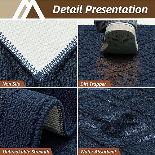 Miniatura 26 de COSY HOMEER Tapetes de cocina antideslizantes de polipropileno grueso para el hogar, lavable a máquina, 20 x 30/20 x 48 pulgadas, rojo