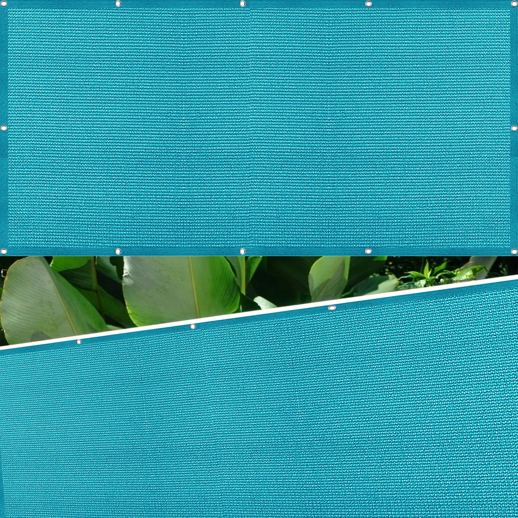 Brise vue jardin bleu 130x360 cm opaque occultant pour terrasse extérieure