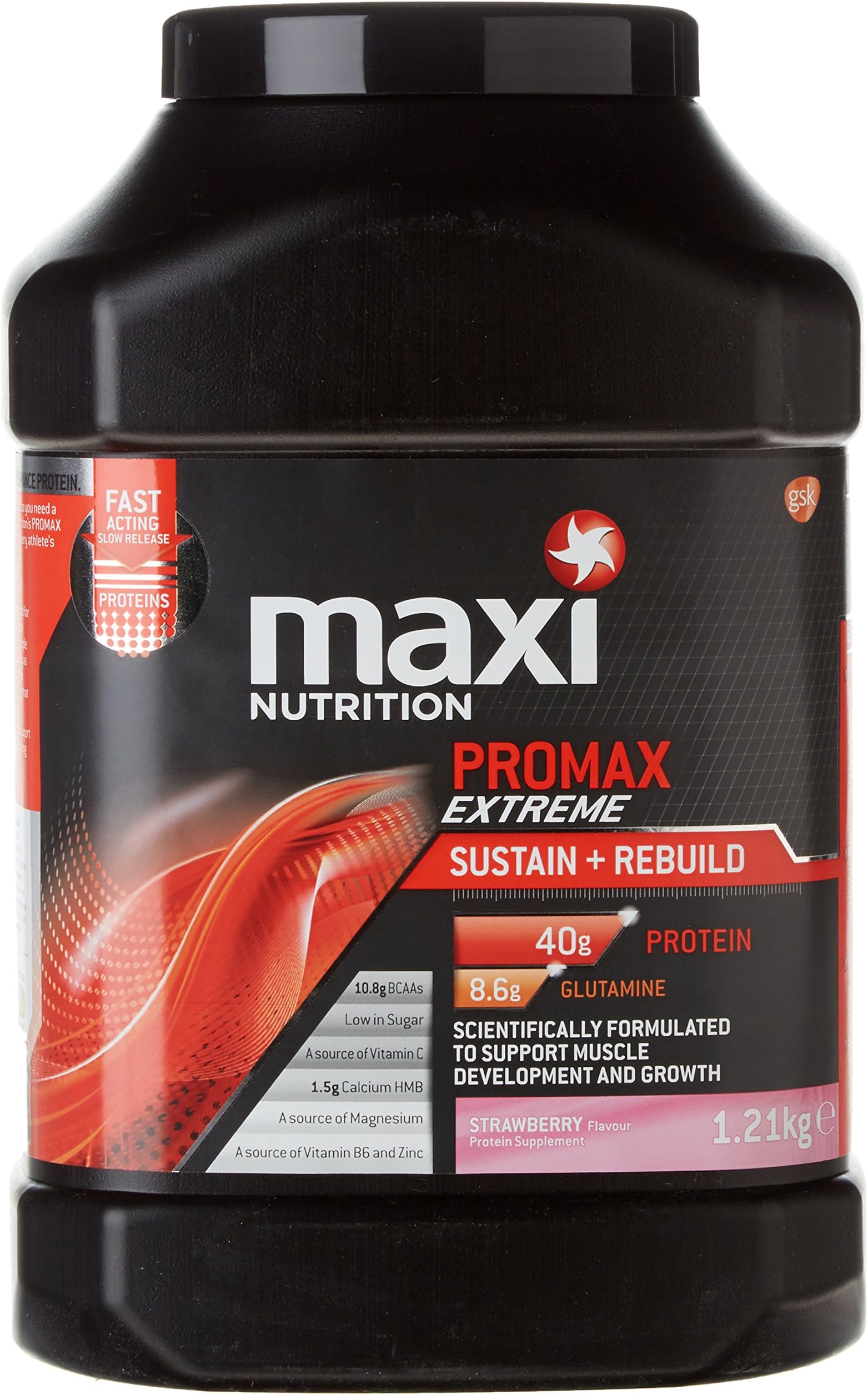 Promax Extreme Protein Shake Powder - 1.21 kg, Strawberry by GSK Consumer Healthcare