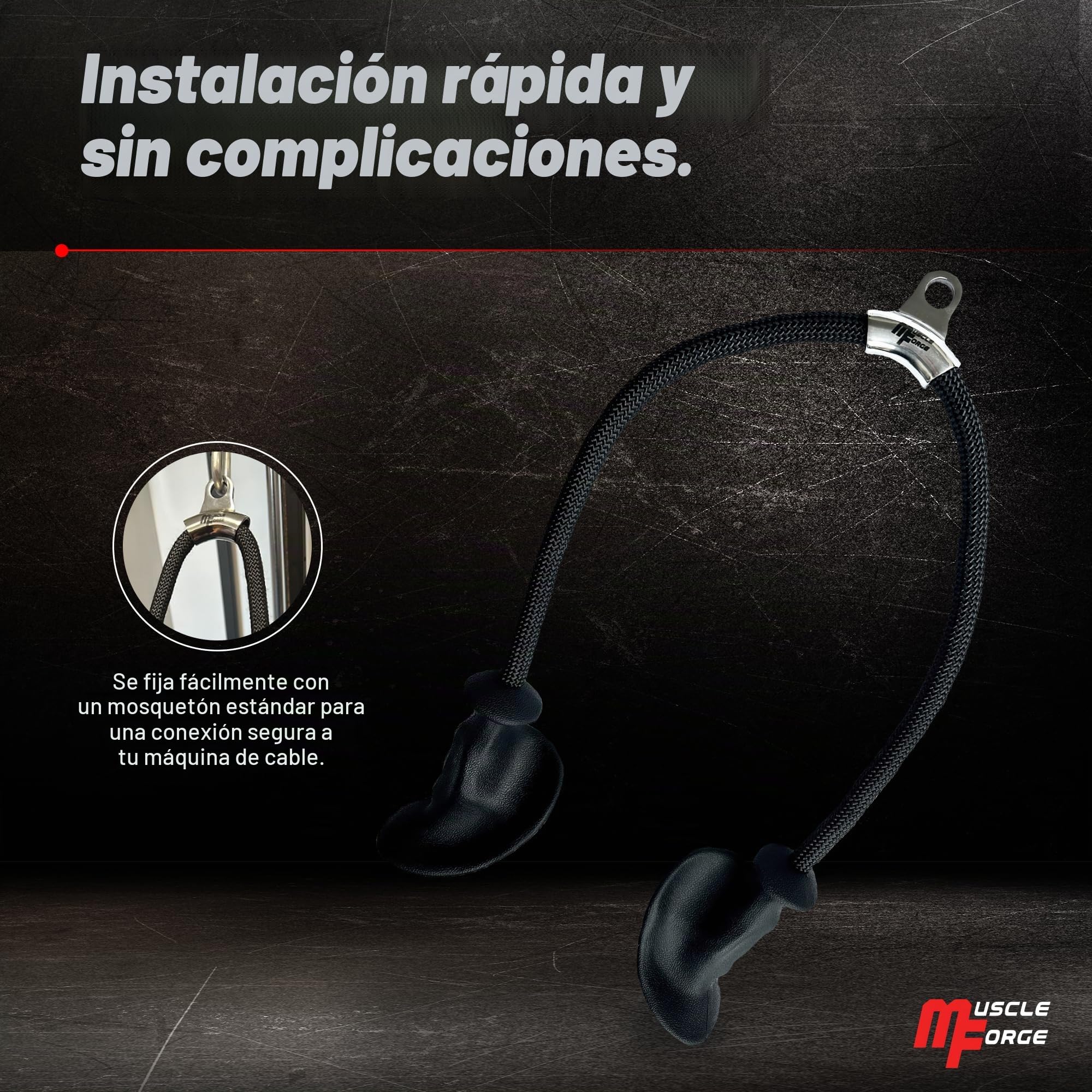Cuerda Ergonómica para Tríceps, Cuerda de Agarre para Tríceps para Polea, Máquina de Cable, Mango Antideslizante para Entrenamiento de Tríceps en Gimnasio o en Casa