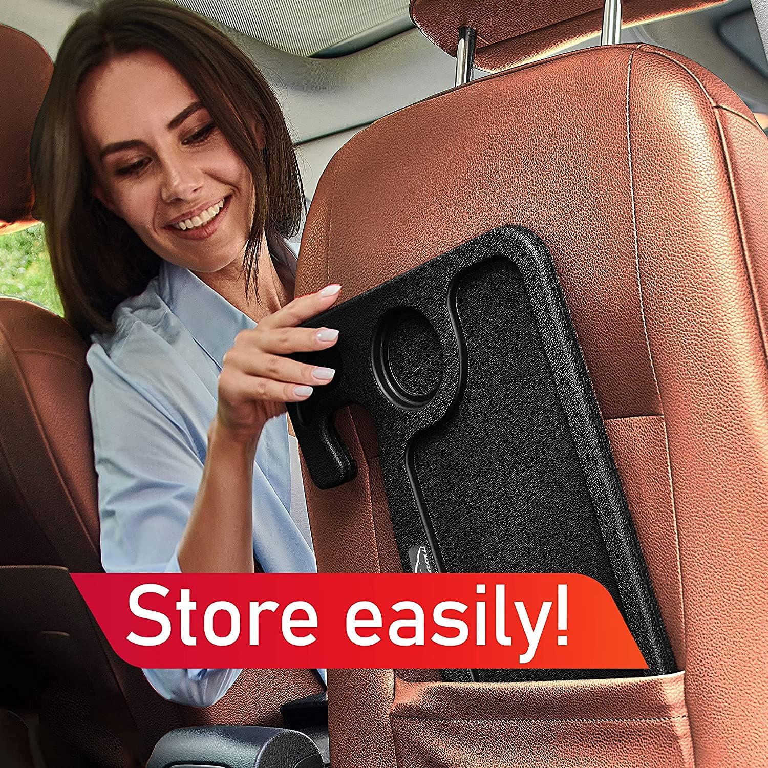 Steering Wheel Tray for Laptop & Food, Car Tray for Steering Wheel, Car Trays for Eating, Car Food Trays for Adults, Laptop Car Desk, Car Seat Travel Tray Table for Driver : Automotive