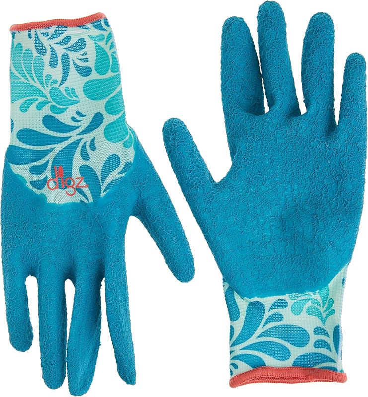Long Cuff Stretch Knit Garden Gloves with Full Finger Latex Coating
