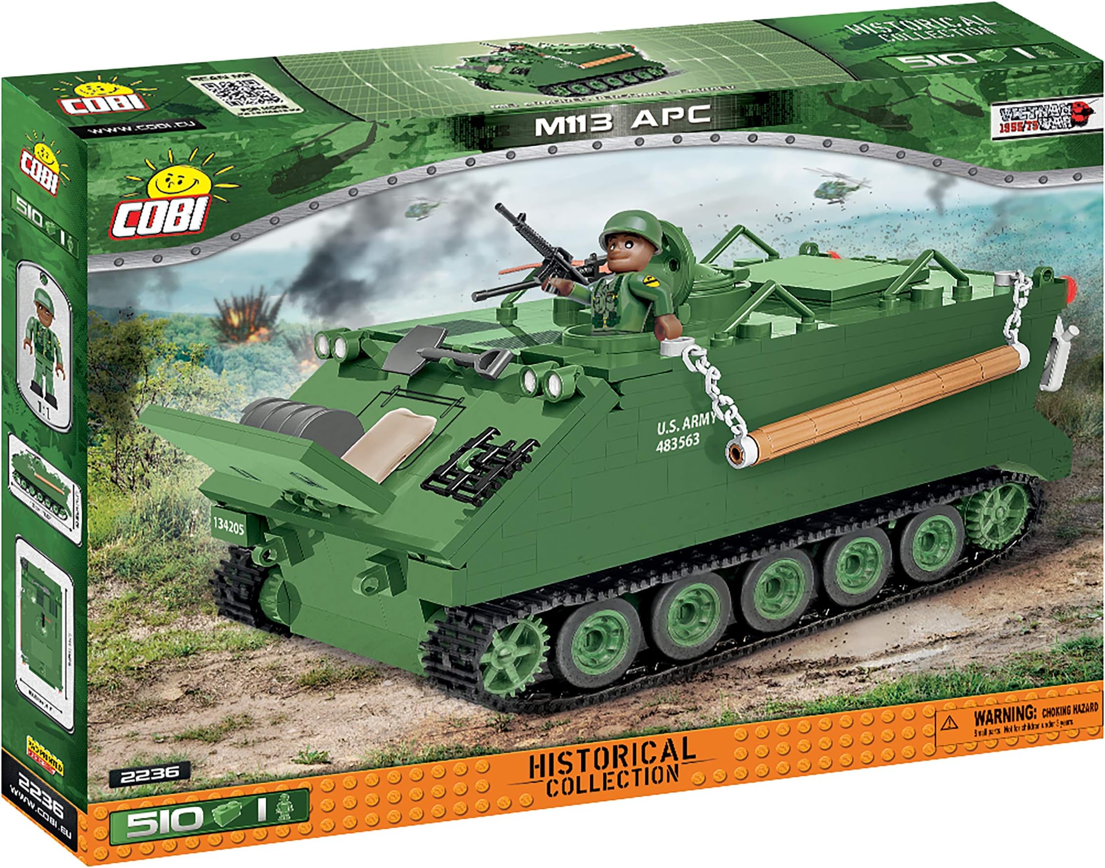 COBI Historical Collection M113 APC Armored Transporter, Multicolor