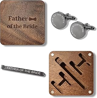 Mens Cufflinks and Tie Clip - Gifts for Husband from Wife - Anniversary, Birthday Gifts for Husband