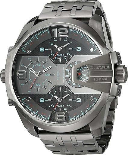Amazon.com: Diesel Men's 'Uber Chief' Quartz Stainless Steel Casual Watch,  Color:Grey (Model: DZ7372) : Clothing, Shoes \u0026 Jewelry