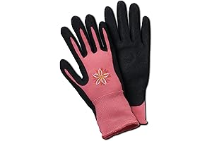 MAGID BE338T Small & Medium Bella Women's Comfort Garden Gloves with Flexible Nitrile Palm