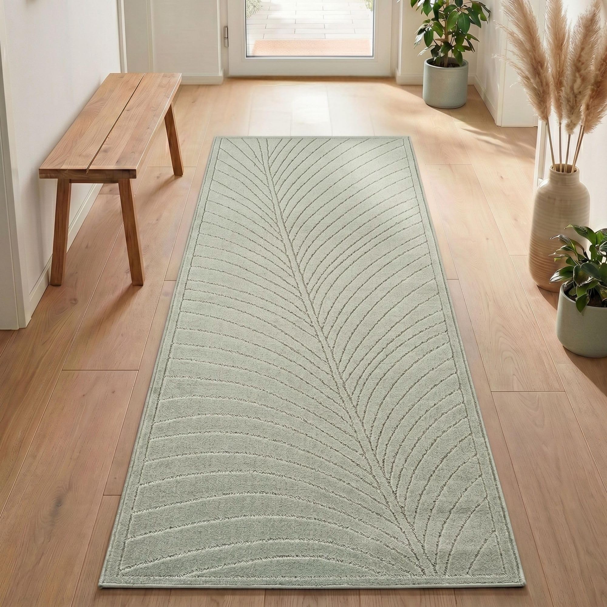Carpetsale24 Kurzflor Teppich Beige Wohnzimmer Schlafzimmer 3D Hoch-Tief-Effekt, Skandinavisch Boho Motiv, für Outdoor Bereich geeignet Terrassen oder im Balkon