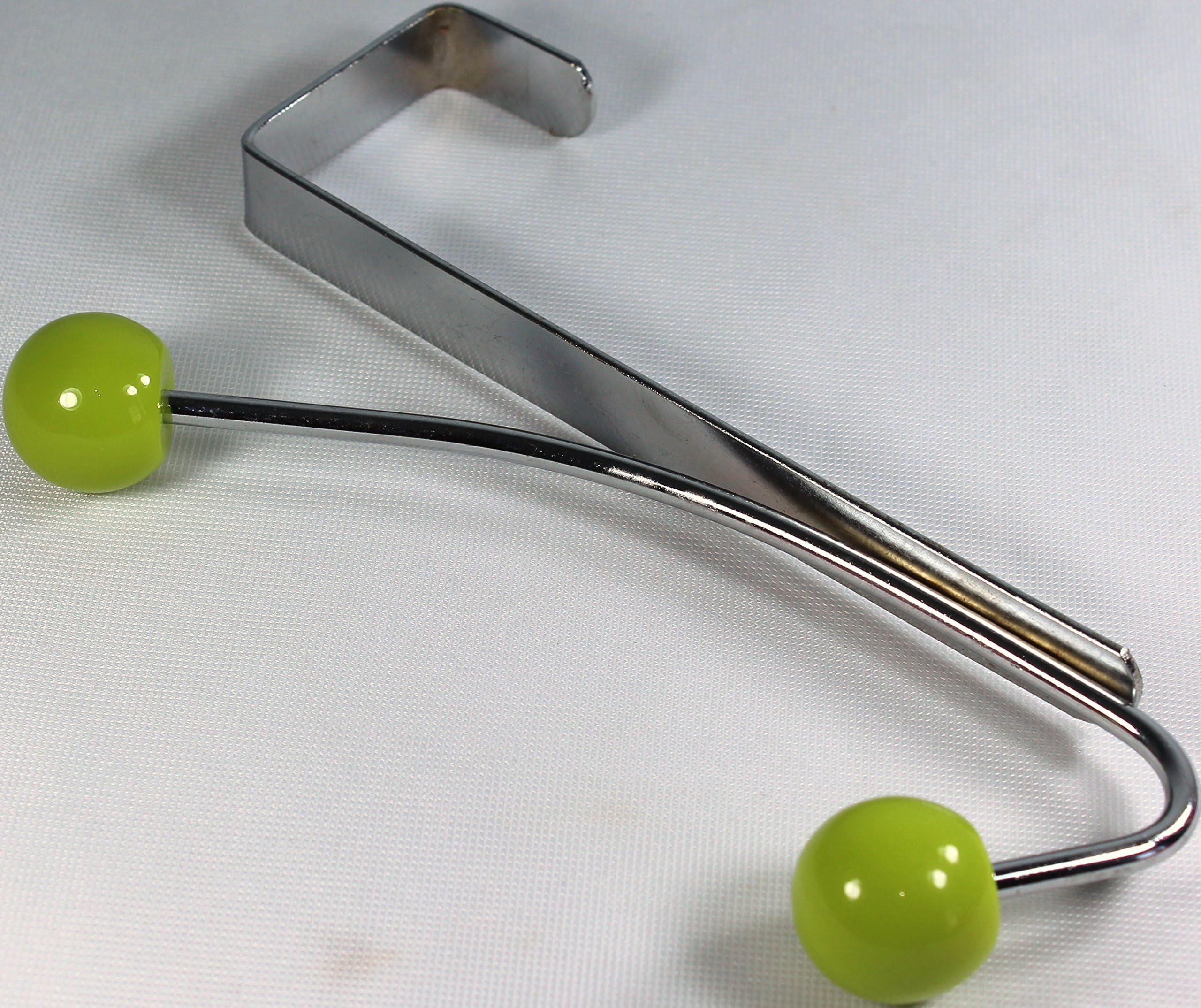 Over Door Hook Chrome Plated Steel With Lime Green Colour