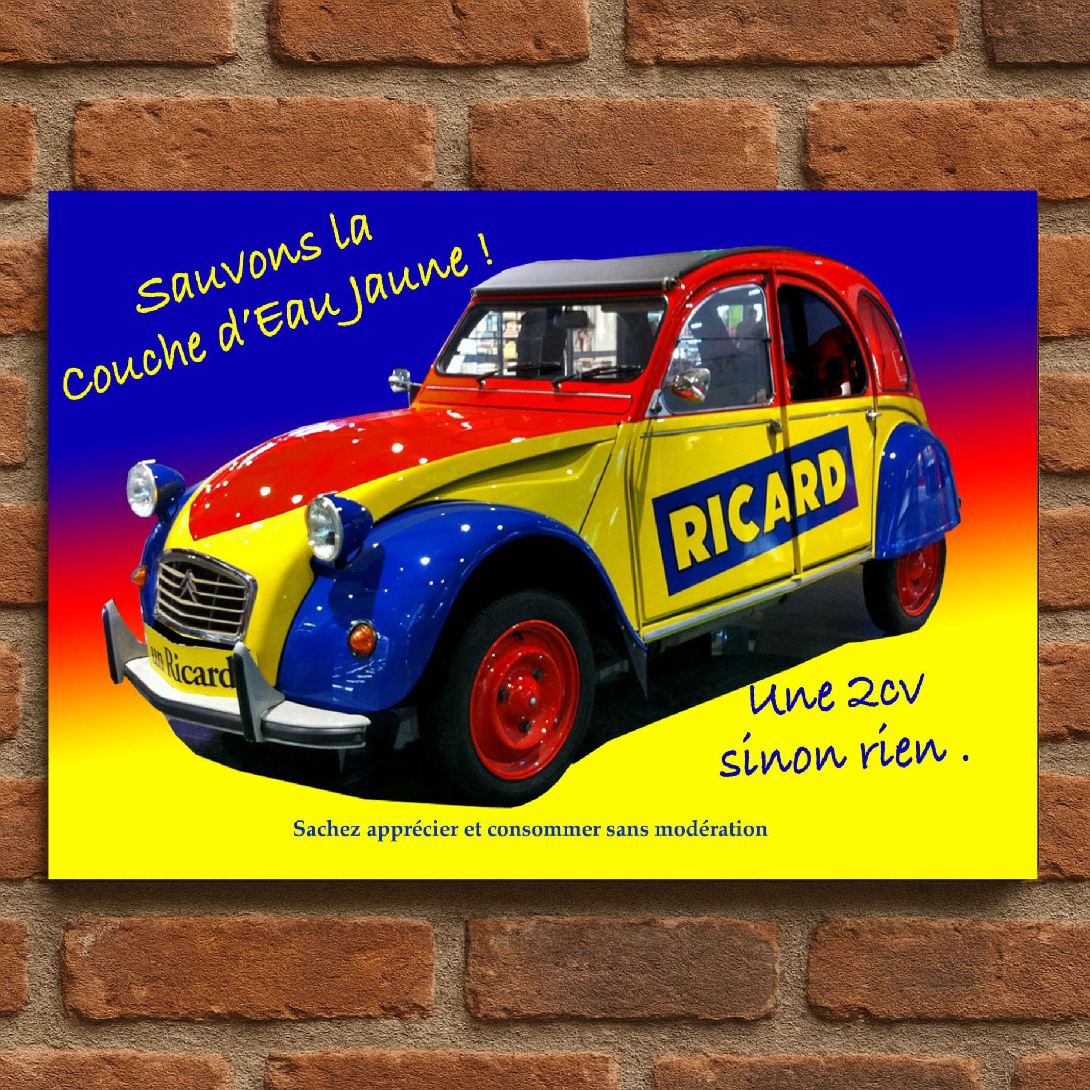 PLAQUE MÉTAL CITROEN 2CV Neuve avec attache Cartexpo EUR 6,00 - PicClick FR