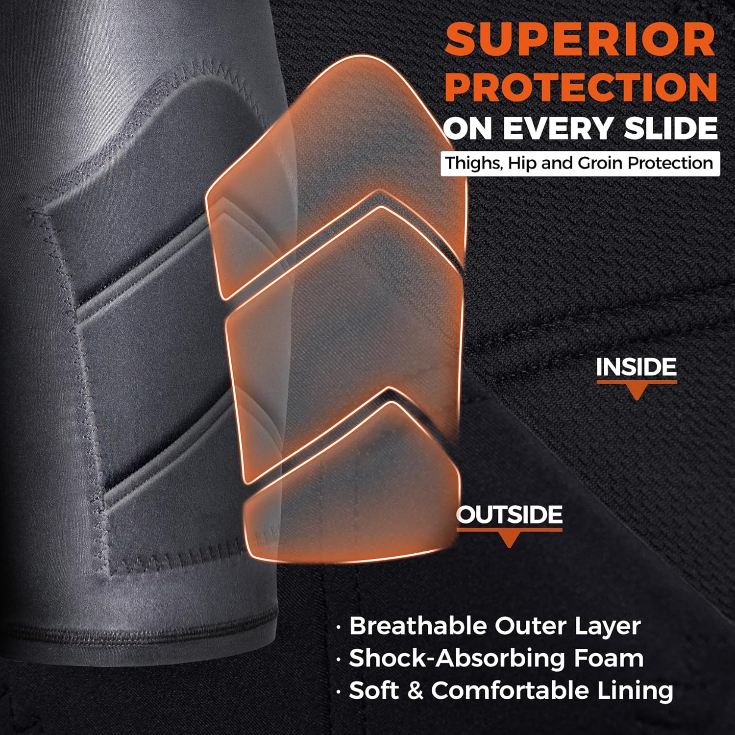 COOLOMG Youth Boys Baseball Sliding Shorts with Cup Pocket (NO Cup) Padded Compression Underwear - Image 2