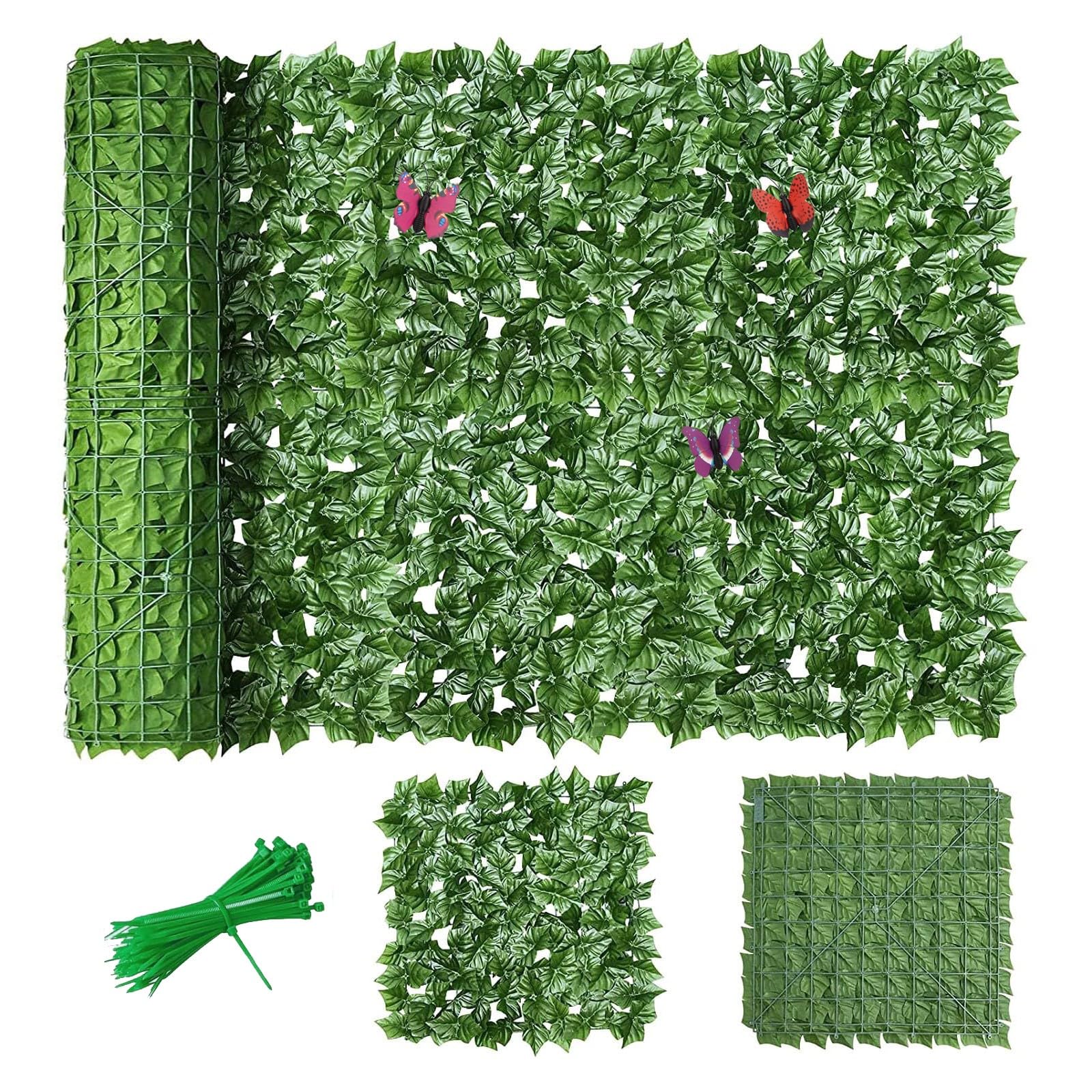 MAJHER Haie Artificielle Balcon 1m50 x 5m, Brise Vue Jardin Haie Artificielle en Rouleau, Haie Feuillage Artificiel, Clôture d'intimité, écran de Jardin pour Balcon Cour Arrière Patio(Color:02)