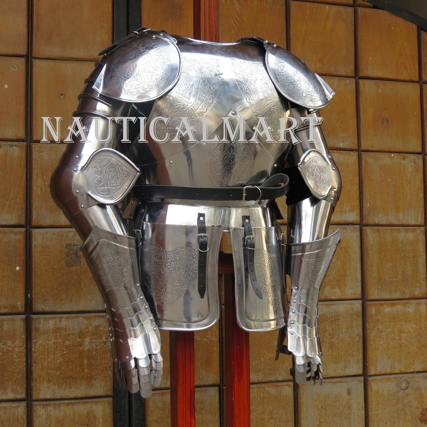NauticalMart Medieval Steel Breastplate Half Suit LARP Armor Halloween