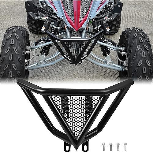 SAUTVS Front Bumper Guards for Yamaha Raptor 700 700R, Front Profile Bumper Guard Protector for Yamaha Raptor YFM 700 / 700R 2006-2023 Accessories