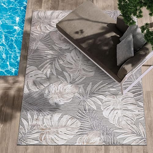 Miniatura 302 de CAMILSON Indoor Outdoor Rug 5x7 Bohemian Medallion Floral Area Rugs for Indoor and Outdoor Patios Easy-Cleaning Non-Shedding Living Room Garden and