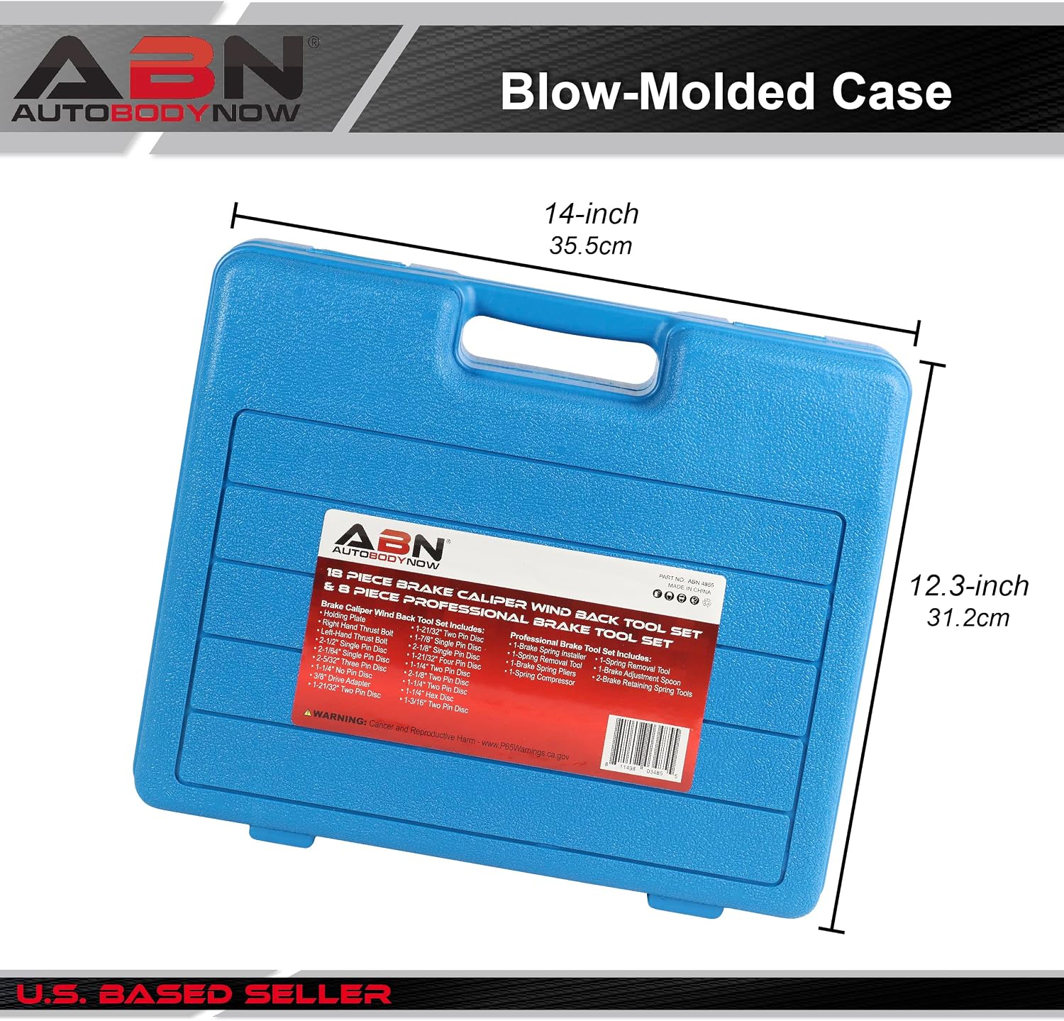 ABN Brake Tool Sets w/ 18 Pc Disc Brake Caliper Tool Kit & 8 Pc Drum Brake Tool Kit – Removal and Installation Tools