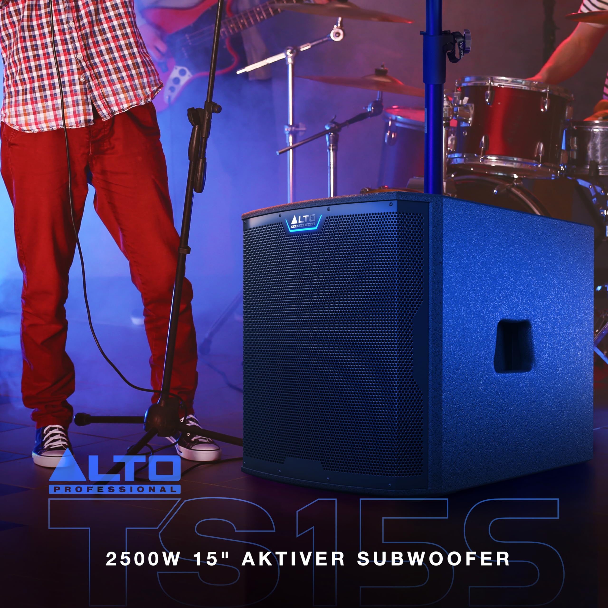 ALTO TS15S 2500 Watt 15-Zoll Subwoofer, Aktiver PA-Lautsprecher mit 6 DSP-Modi, Einfacher Aufbau, 132dB, 3-Zoll Schwingspule, Druckvoller Bass