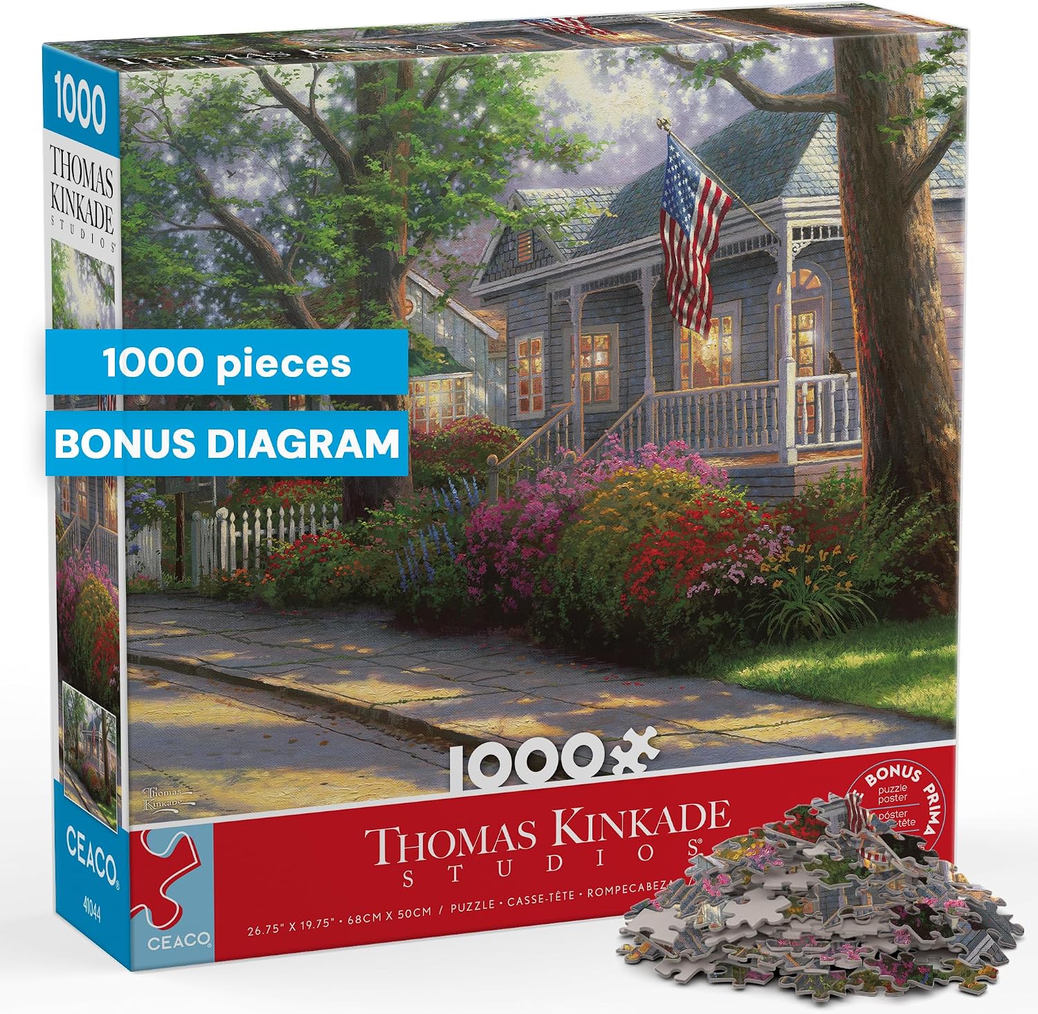Rompecabezas Thomas Kinkade Hometown Pride 300 Piezas miniatura 1