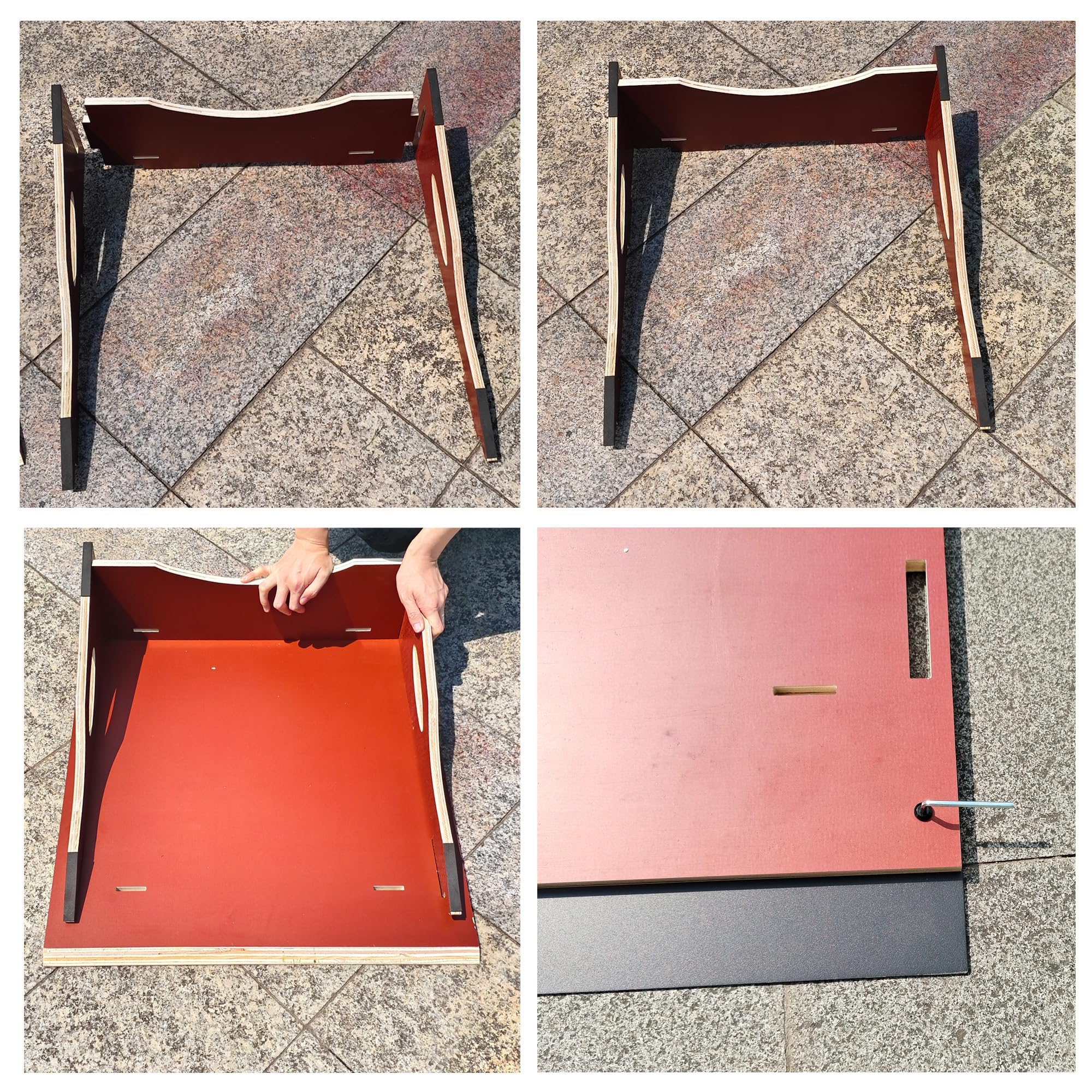 Rampa per skateboard e bici, Rampa per auto RC, per BMX, con piastra in ferro, 3 misure, portatile, antiscivolo, montaggio senza attrezzi (nero, 89 x 23,3 x 22,1 cm (lunghezza x larghezza x altezza)