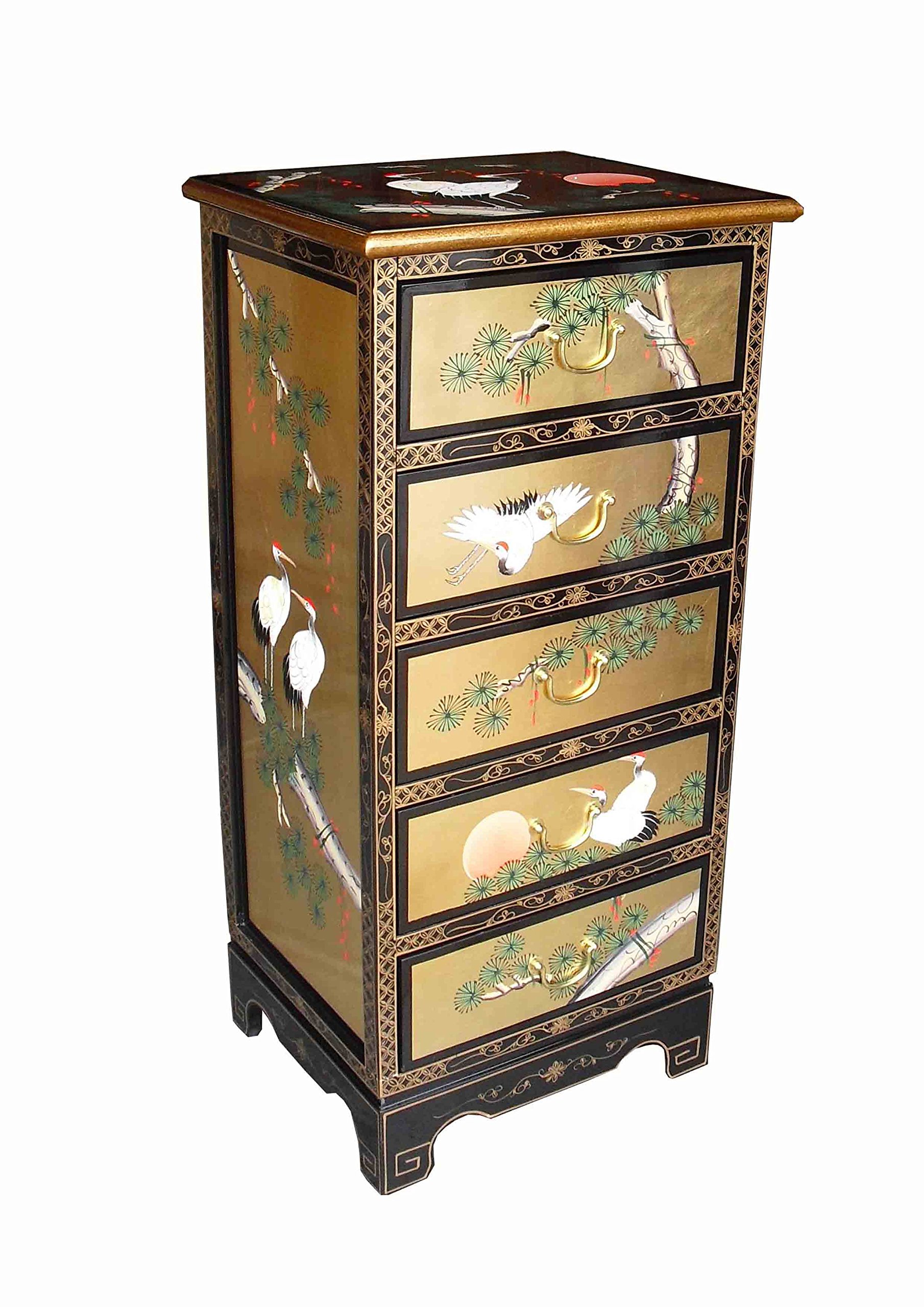Buy Chinese Furniture - Oriental Genuine Gold Leaf Tall Chest of Drawer  Online at desertcartINDIA