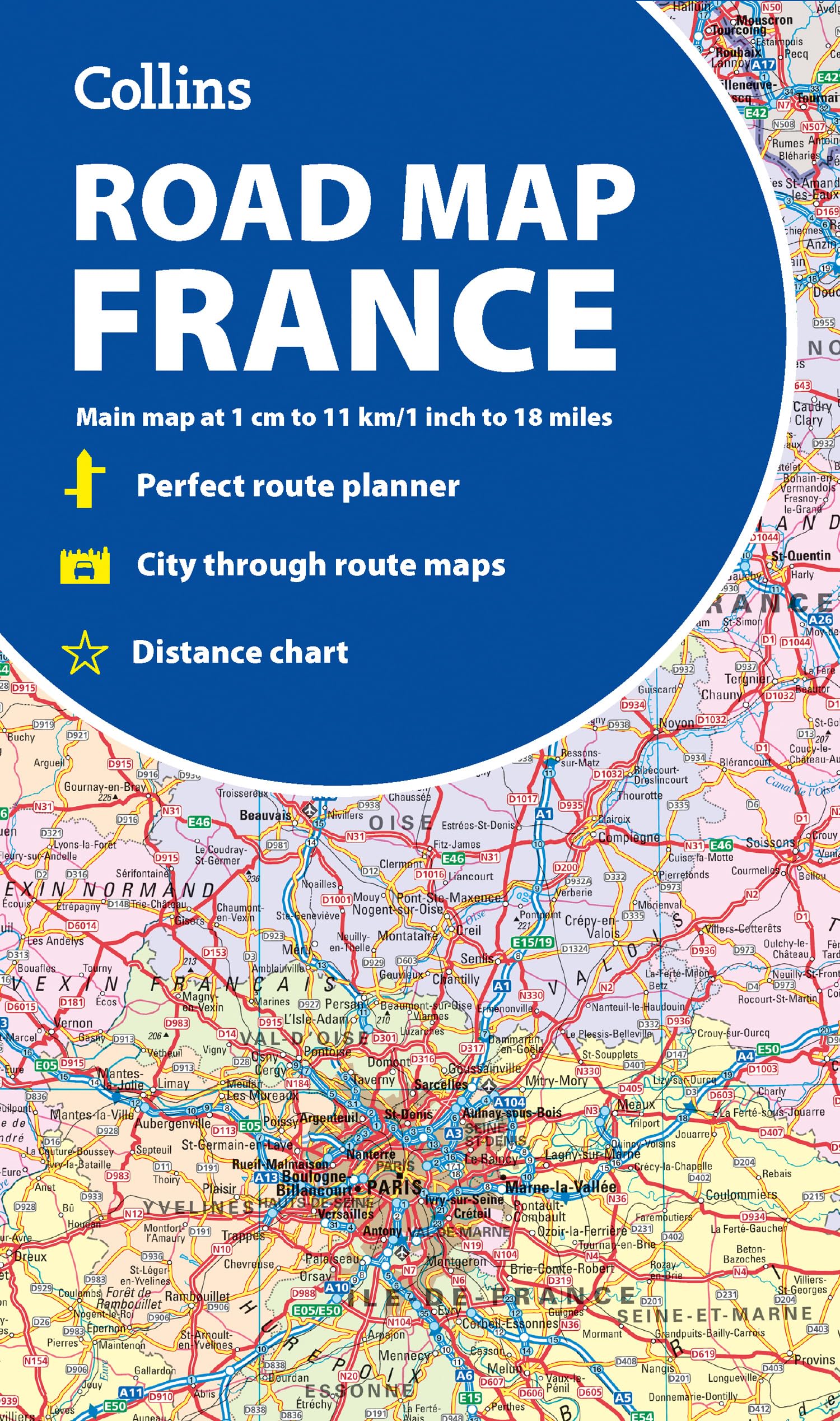 Collins Road Map of France: Folded map, easy to read, updated mapping