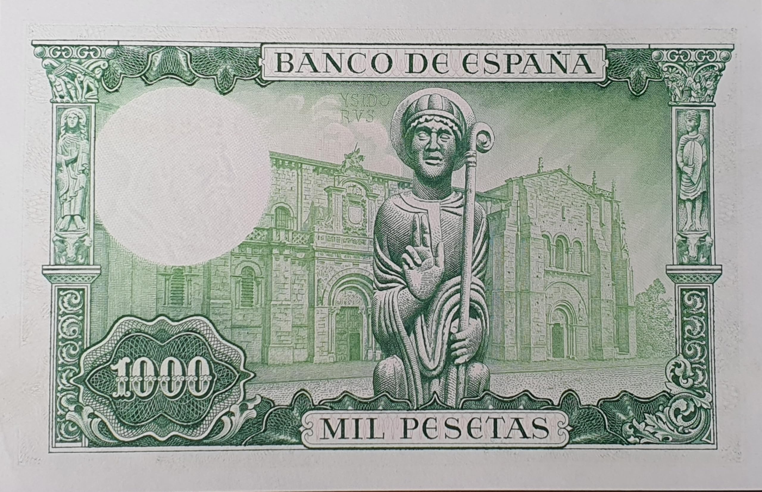 ESPAÑA Billete Original DE 1000 PESETAS 1965 San Isidoro