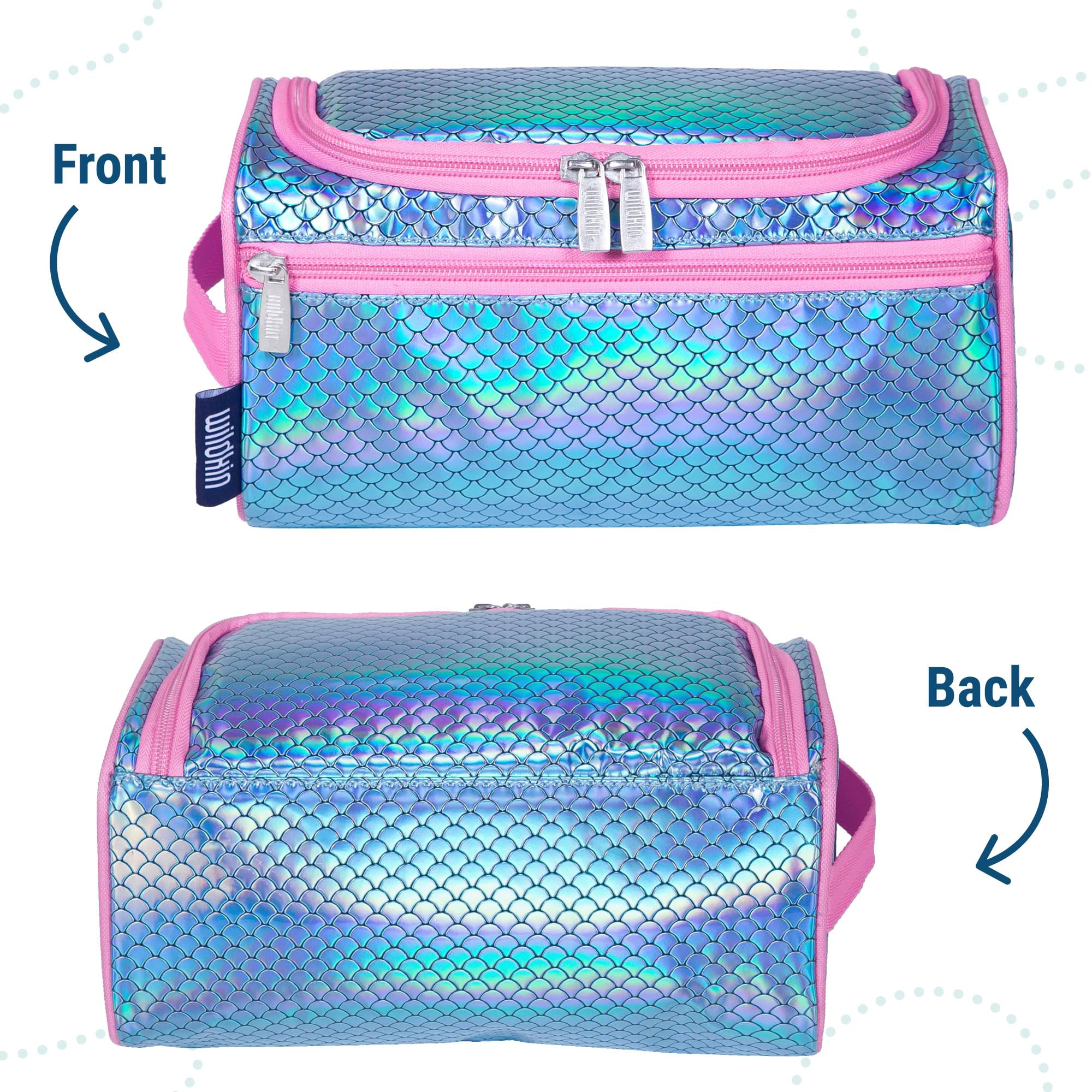 Wildkin Neceser para niños, niñas y adultos, bolsas de aseo medidas 9.5 x 5 x 5 pulgadas, multifuncional, espaciosa e ideal para bolsa de viaje de fin de semana o de noche, sin BPA