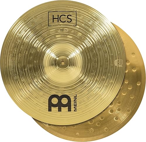 Meinl Cymbals HCS 15 pulgadas Hihats (Hi Hat) Platillos para batería, par, fabricados en Alemania, latón mediano tradicional, garantía de 2 años
