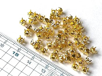 Amazon | DZ023 石座 50個入り 円形 4mm石用 台座 フレーム 空き