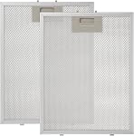 DOITOOL Range Hood Filter 2 Pack Aluminum Mesh Grease Filter Replacement for Kitchen Vent Hood Washable and Reusable Vent 10.2 X 12.9 X 0.35 Inches