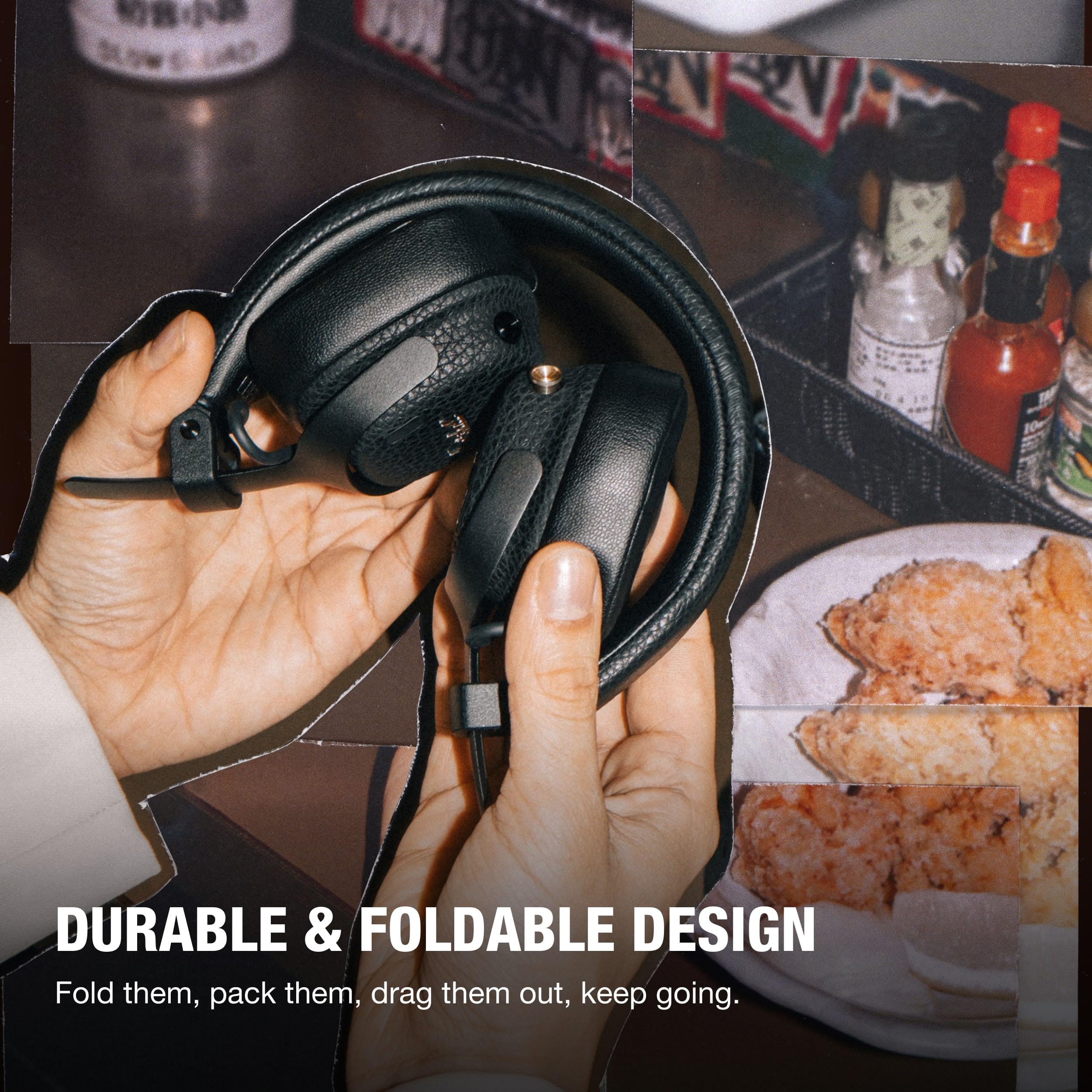 Marshall Milton A.N.C. Wireless On-Ear Headphones with Adaptive Active Noise Cancelling | 80 Hours Wireless Playtime | Durable & Foldable Design for Travel | Spatial Audio - Black — Amazon image 4