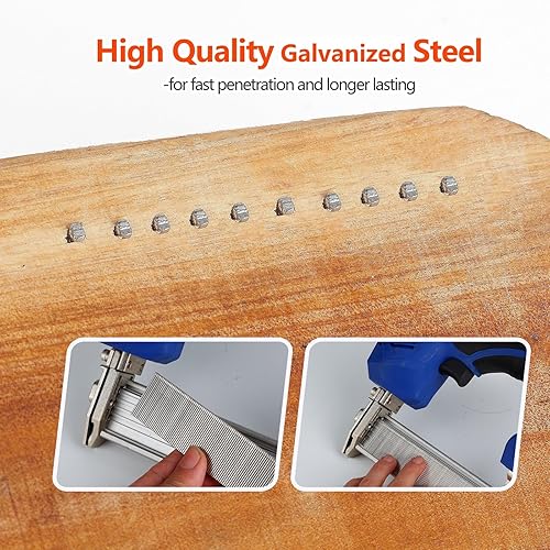 Miniatura 4 de SITLDY Paquete de 3000 clavos brad galvanizados de calibre 18 (34"-1000, 1-14"-1000, 2"-1000 piezas), paquete de proyectos de tamaño surtido, para