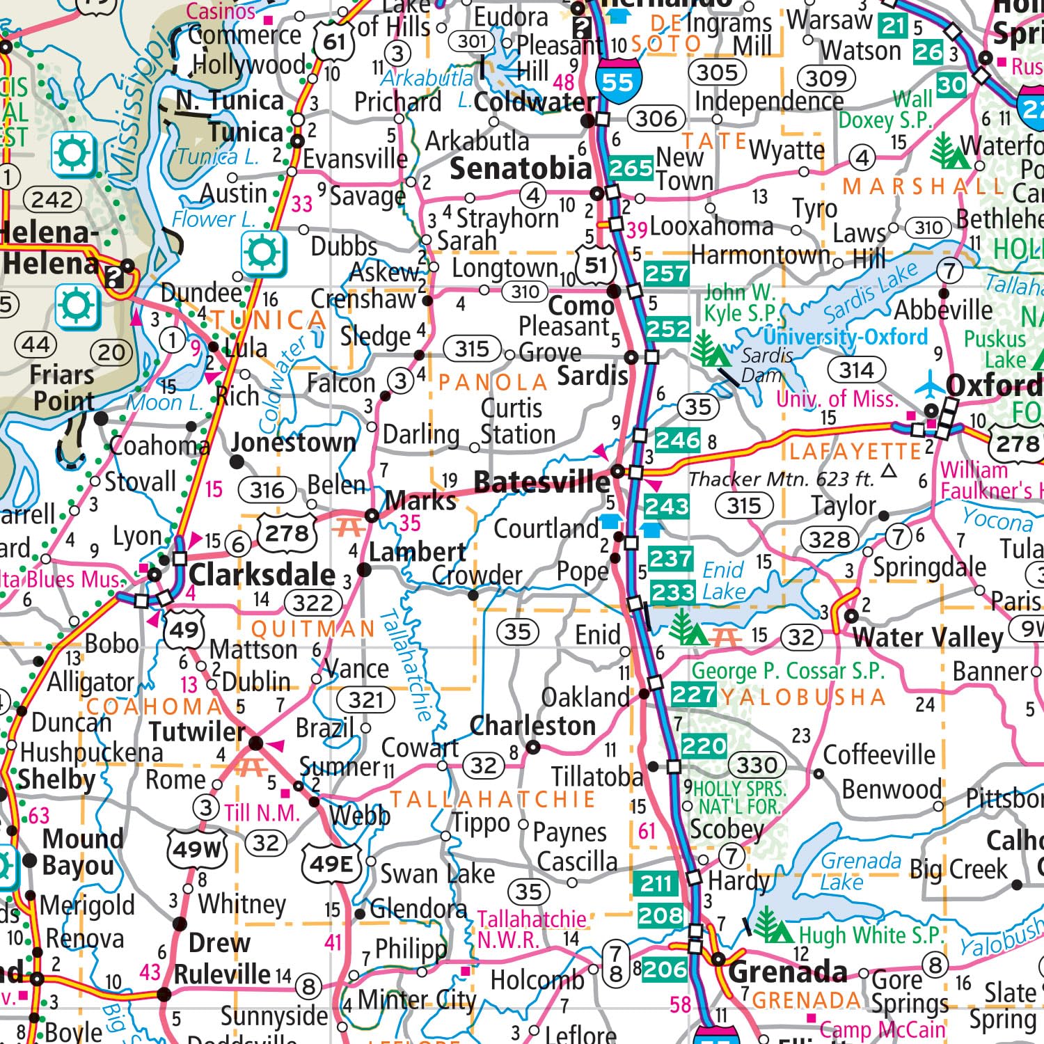 Rand McNally Easy to Fold: Mississippi State Laminated Map - Image 5