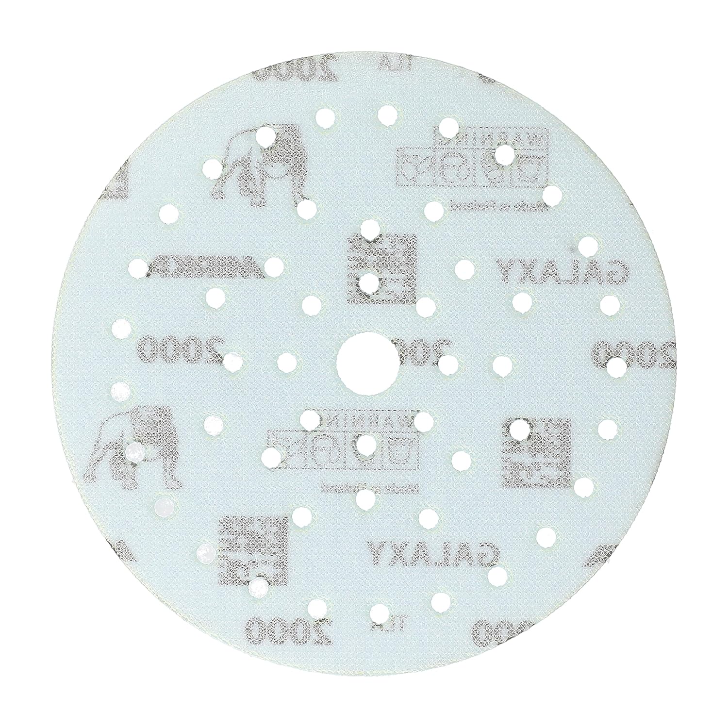 Mirka Galaxy Multifit Sandpaper 6 inch (150mm) - Grit 2000, 50 Discs/Pack - Premium Abrasive for Epoxy Resin, Wood, Metal - Non-Clogging, Self-Sharpening Technology - Ideal for Power Sanders