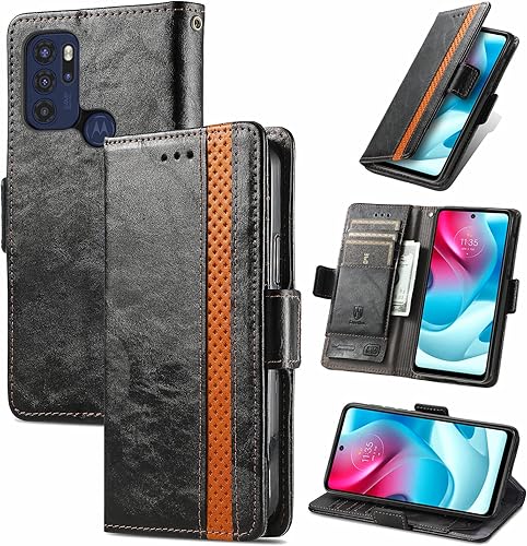 Miniatura 160 de Funda para Honor X7, Funda para Honor Play 30+ Plus Funda de piel sintética con ranuras para tarjetas Funda con soporte abatible Rojo