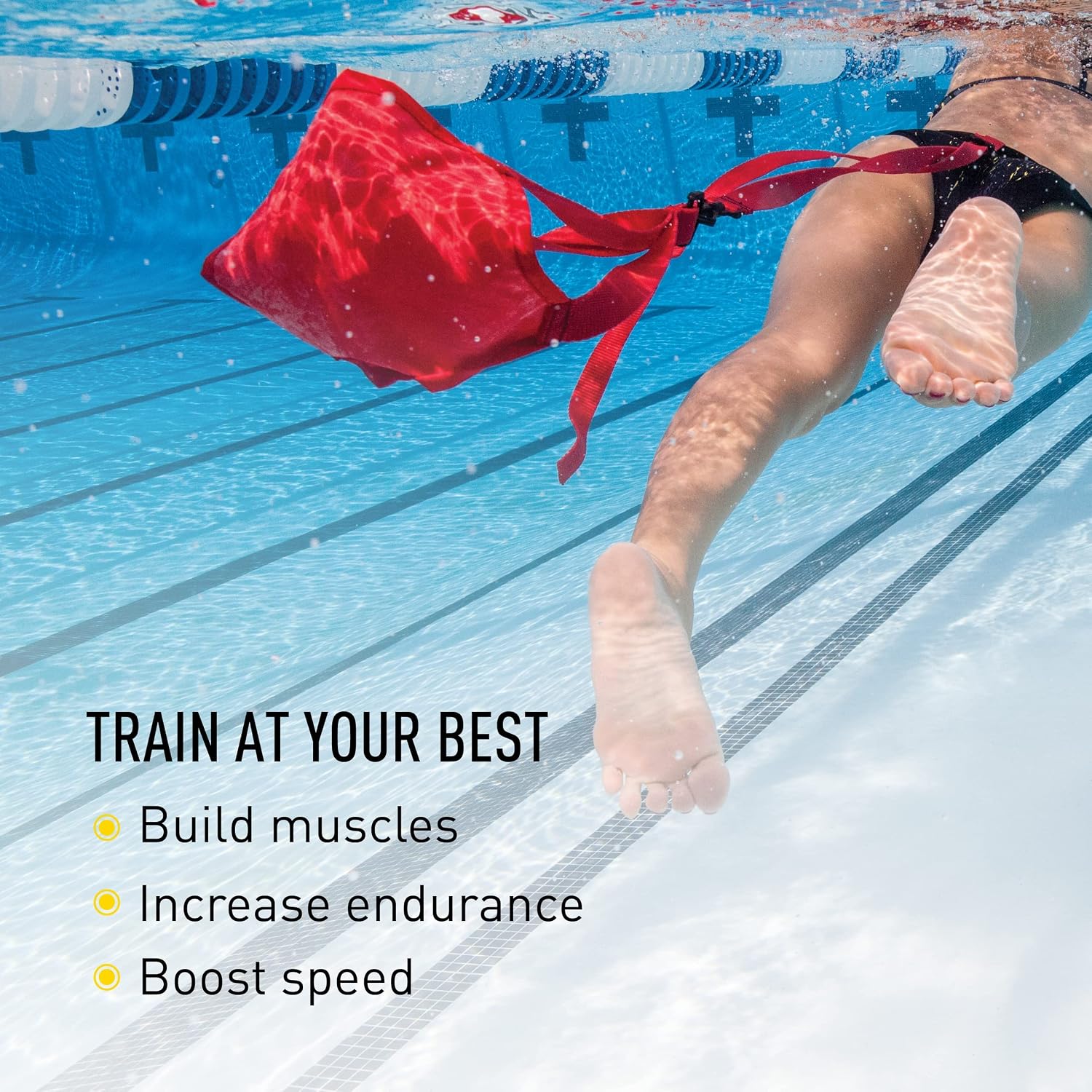 FINIS Swim Parachute for Resistance Training - Builds Strength & Endurance - Adjustable Belt image 3