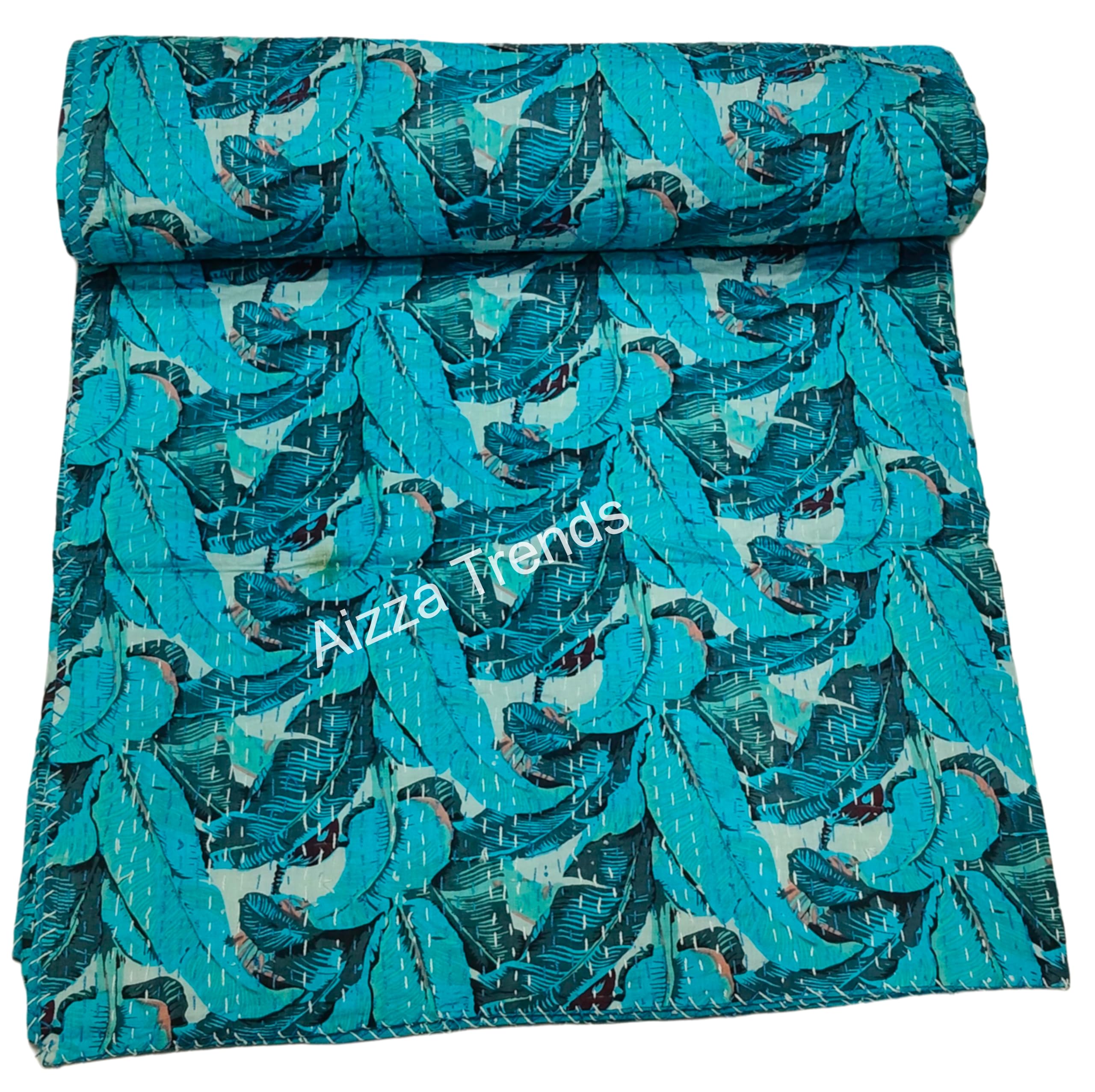 Couvre-lit Kantha en coton pour lit double : finissez-en avec les couvertures synthétiques