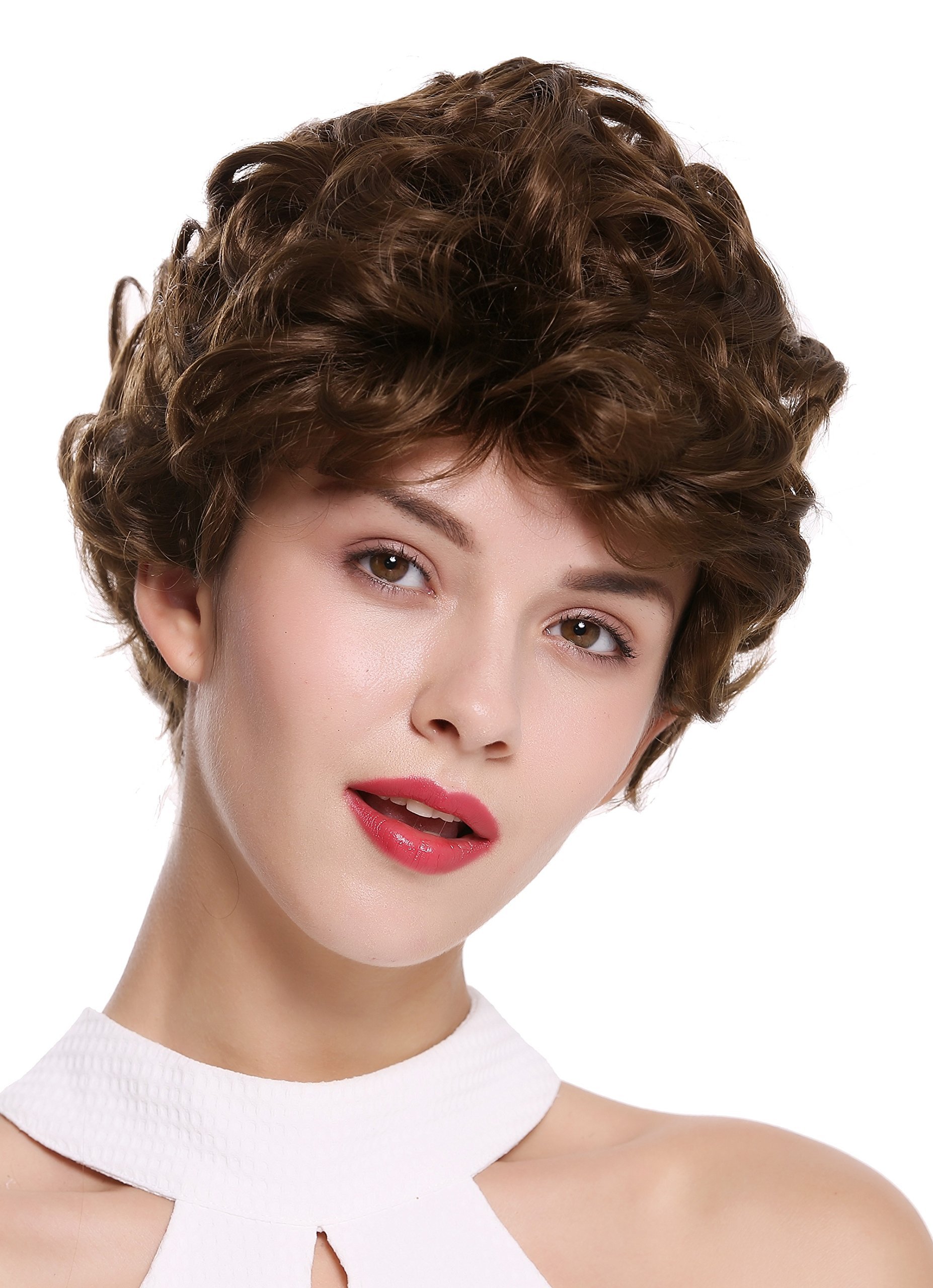 WIG ME UP - DW-2740-10 Lady Quality Wig short curled curls medium brown brunette, Medium golden brown (10), Length: approx. 25 cm - Image 3