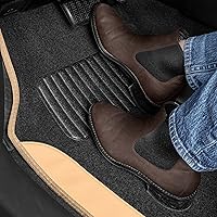 Vista 3 de BDK Premium Carpet Floor Mats for Cars - Universal Fit Interior 4-Piece Car Mats Full Set with Vinyl Heel Pad Protector - Cute Car Accessories