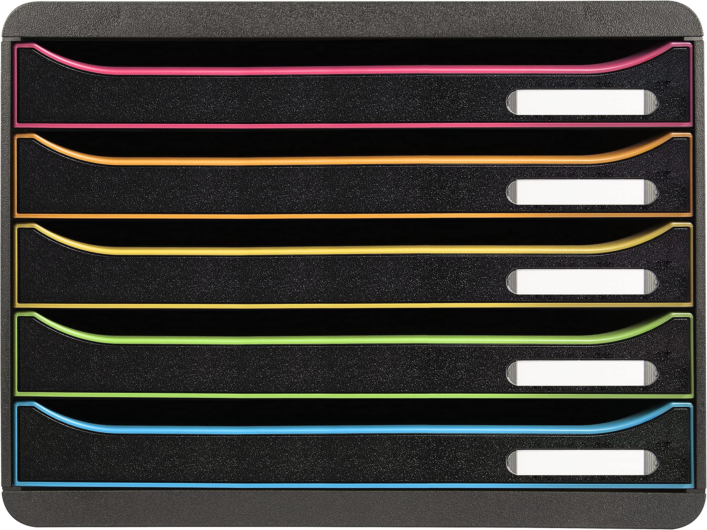 Exacompta - Réf. 221606D - THE BOX Skandi - Caisson 5 Tiroirs Ouverts Pour Document A4+ - Dimensions Extérieures : Prof. 38,70 X Largeur 28,4 X Hauteur 21,8 Cm - Assortis