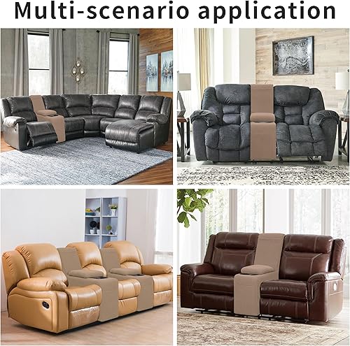 Miniatura 467 de Funda elástica para sofá reclinable de fácil colocación, Tela mezcla de poliéster Algodón, Arena