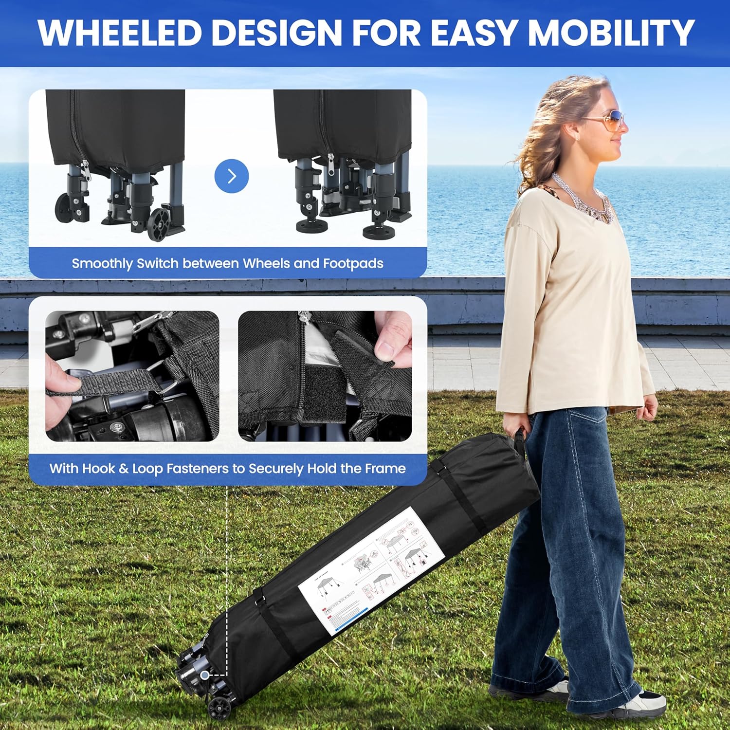 Step-by-step guide for setting up the Yaheetech Pop-up Canopy Tent