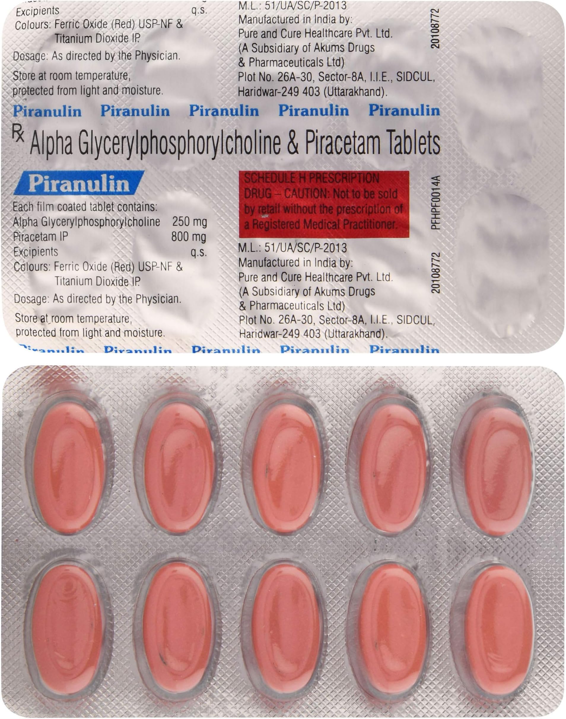 Piranulin - Strip of 10 Tablets