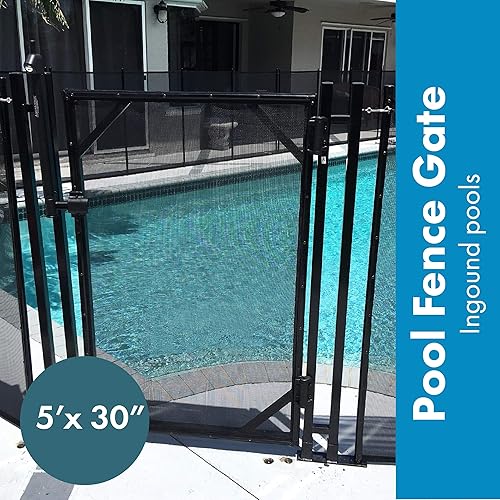 Miniatura 2 de Water Warden WWG201 Puerta de piscina de 4 pies, 30 pulgadas de ancho por 4 pies, color negro, Negro