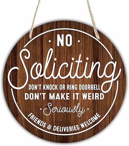 Miniatura 6 de Letrero de madera para puerta delantera - Sin solicitudes, no golpee ni toque el timbre - Letrero de bienvenida retro negro de 10" para casa, Gris