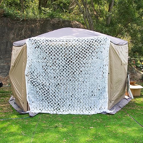 Vista 13 de LOOGU - Red de camuflaje militar para caza y acampada, 6.5 x 10 pies, 6.5 x 26 pies, 10 x 10 pies, 10 x 13 pies, 10 x 16.5 pies, 13 x 16.5 pies