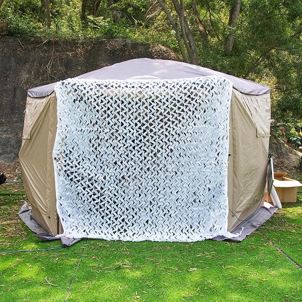 LOOGU Tarnnetz mit verstärktem Sonnenschutz Verstecktes Camouflage-Netz für Jagd Sichtschutz Militär in Garten Wüste Dschungel Verschiedene Designs und Größen - 5
