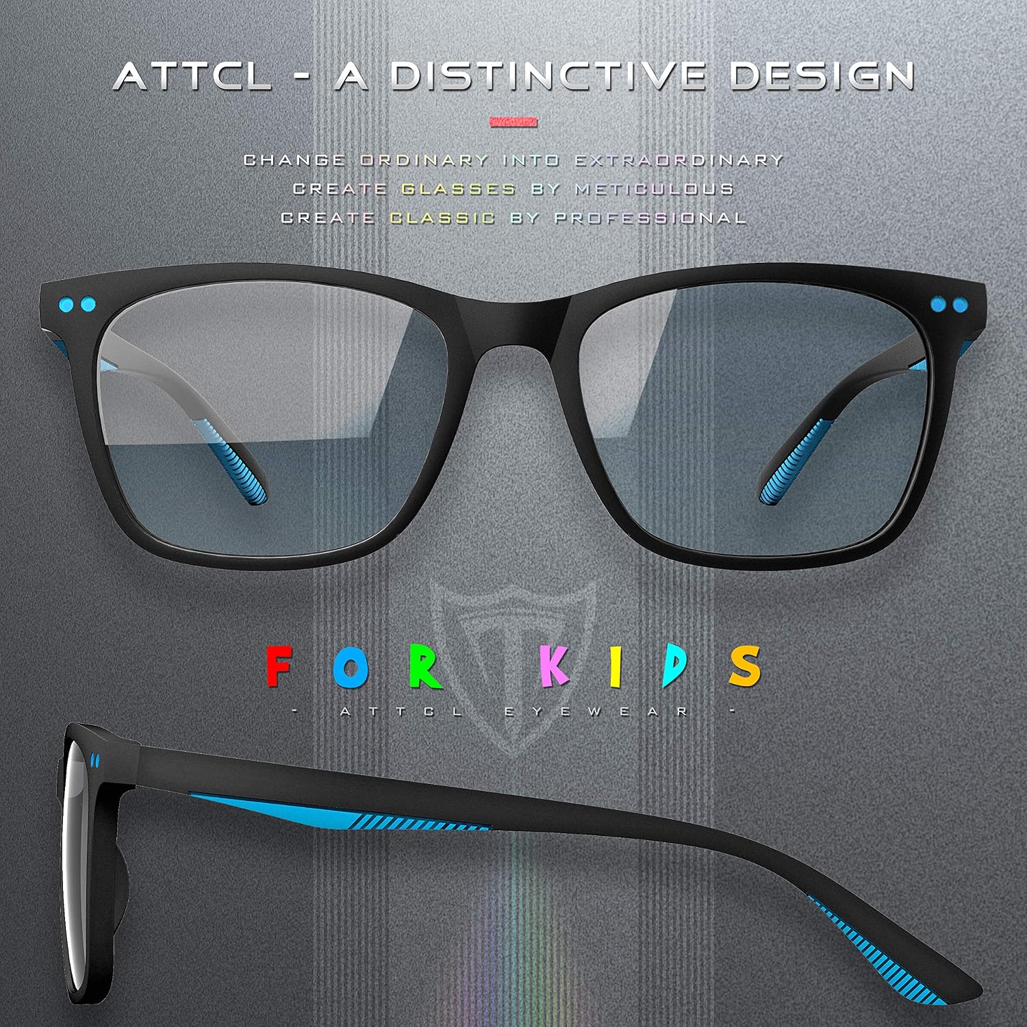 ATTCL Computer Blue Light Blocking Glasses for kids Age 3-10 Game Glasses 5103